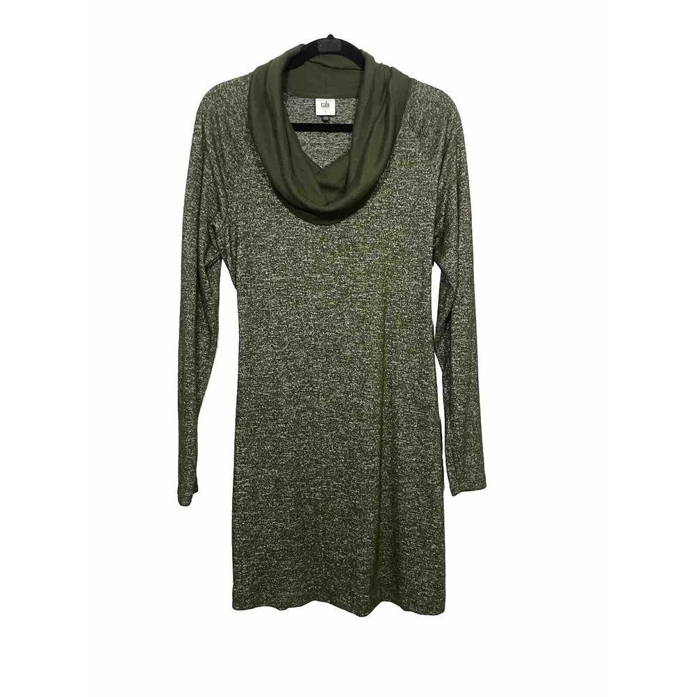 CAbi Dress Long Sleeve Cowl Neck Olive Green‎ Womens Size Small